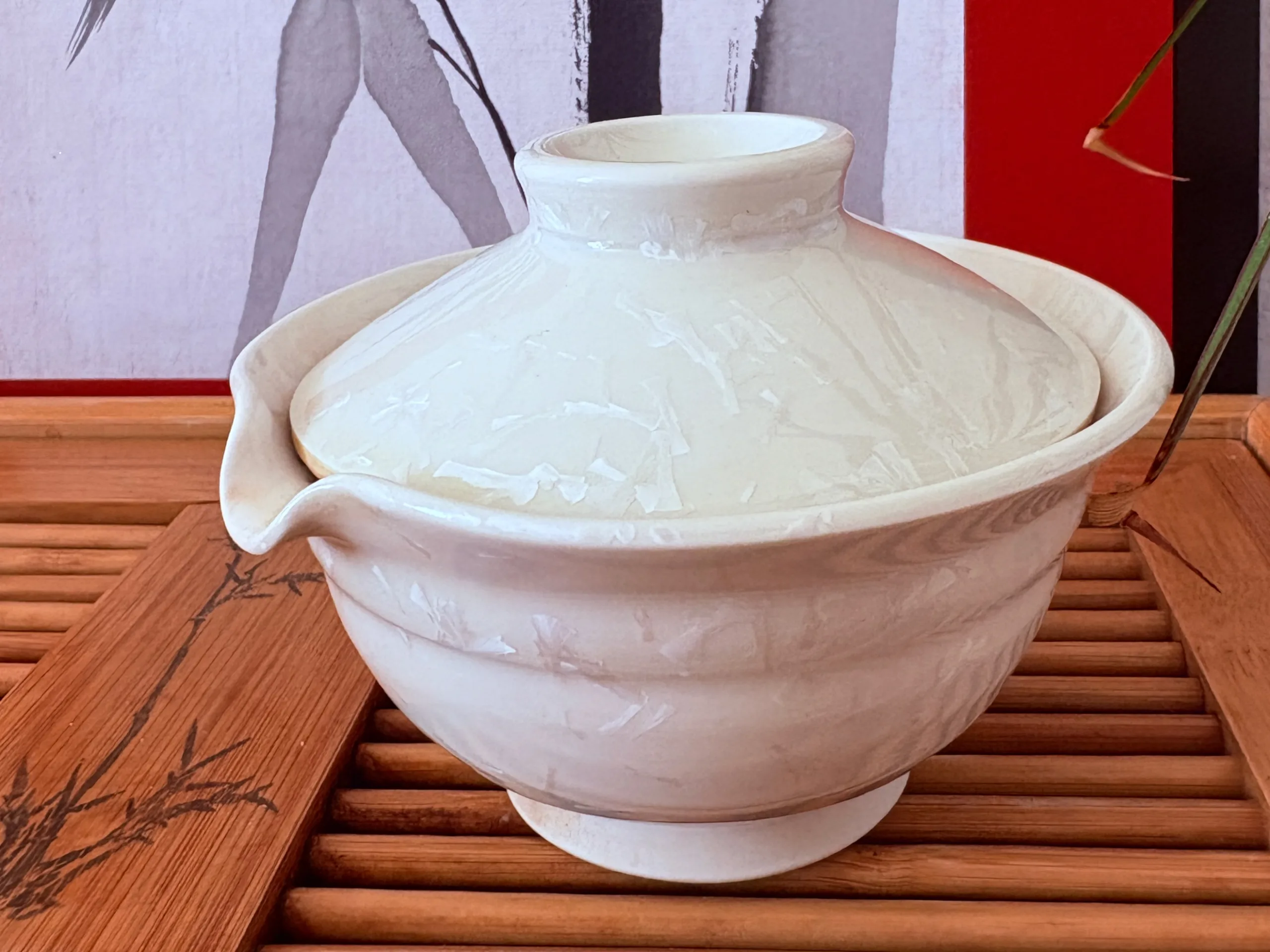 BAZAR - Bílý gaiwan s šálkem - Obrázek 2